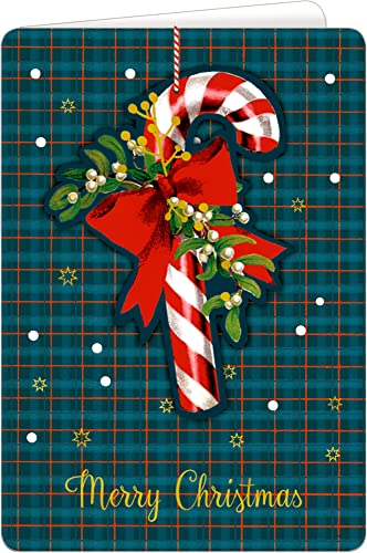 Weihnachtskarte mit Anhänger: Zuckerstange Weihnachtskarte mit Anhänger: Zuckerstange
