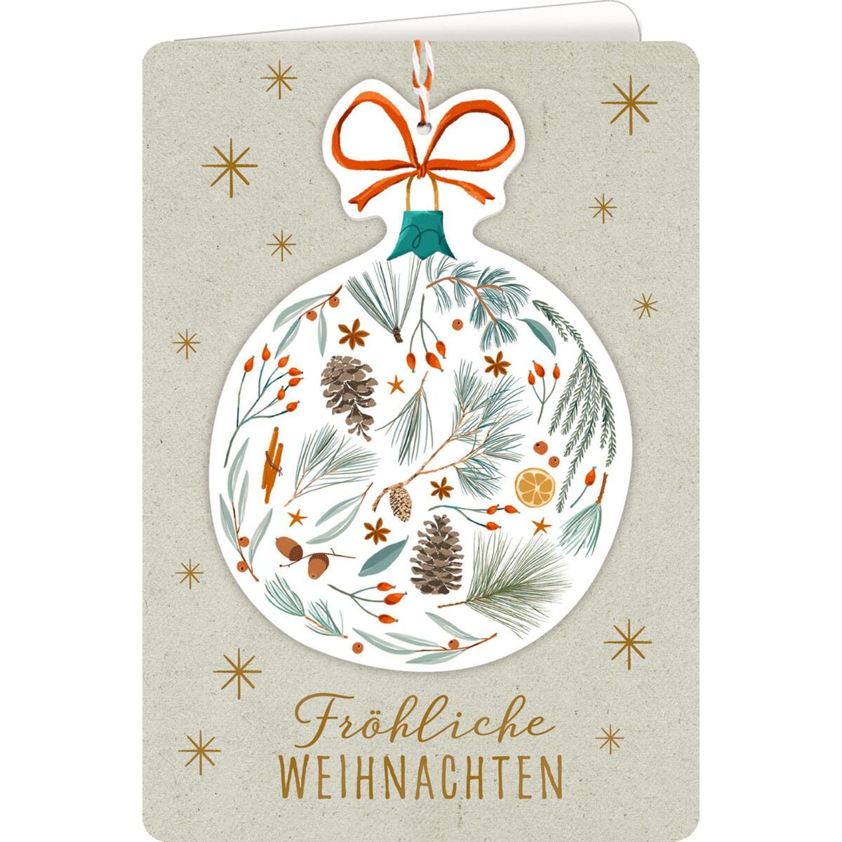 Weihnachtskarte mit Kuvert - Merry Christmas (Socken) von Coppenrath