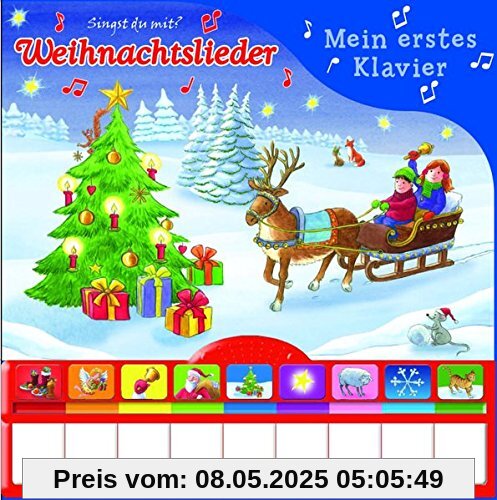 Weihnachtslieder, Mein erstes Klavier: Kinderbuch mit Klaviertastatur - Vor- und Nachspielfunktion, Pappbilderbuch Weihnachtslieder, Mein erstes Klavier: Kinderbuch mit Klaviertastatur - Vor- und Nachspielfunktion, Pappbilderbuch