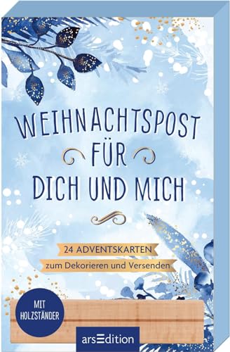 Weihnachtspost für dich und mich: 24 Adventskarten zum Dekorieren und Versenden | Adventskalender-Box mit 24 Weihnachtskarten für Lieblingsmenschen von arsEdition GmbH