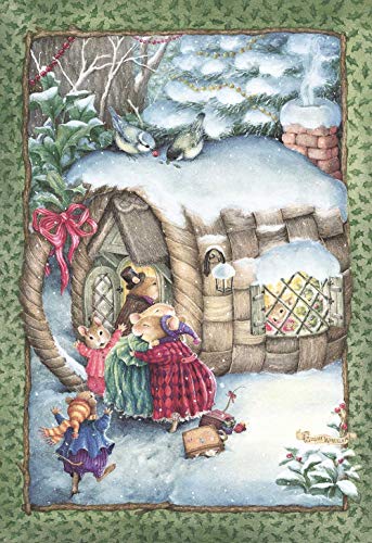 Weihnachtstreffen: Grußkarte mit Prägung von Wunderhaus Verlag
