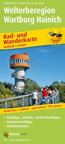Welterberegion Wartburg Hainich: Rad- und Wanderkarte mit Ausflugszielen, Einkehr- & Freizeittipps, wetterfest, reissfest, abwischbar, GPS-genau. 1:50000 (Rad- und Wanderkarte: RuWK)