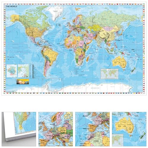 Weltkarte politisch englisch zum Pinnen auf 10mm-EasyPrint-/Weichschaum-Platte, 120 x 80 cm Weltkarte politisch englisch zum Pinnen auf 10mm-EasyPrint-/Weichschaum-Platte, 120 x 80 cm von Stiefel