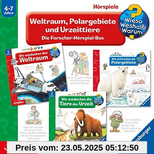 Weltraum, Polargebiete und Urzeittiere: Die Forscher-Hörspiel-Box (Wieso? Weshalb? Warum?)