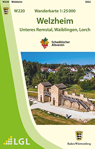 W220 Wanderkarte 1:25 000 Welzheim: Unteres Remstal, Waiblingen, Lorch von LVA Baden-Wrttemberg