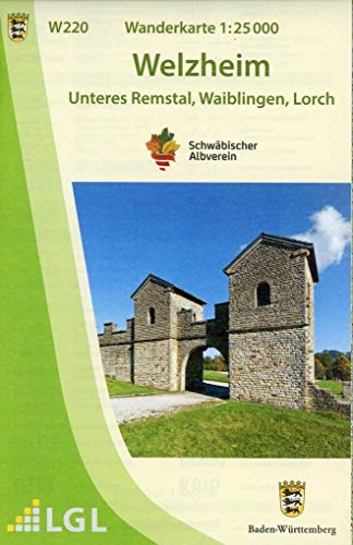 W220 Wanderkarte 1:25 000 Welzheim: Unteres Remstal, Waiblingen, Lorch