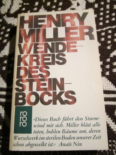 Wendekreis des Steinbocks : Roman.