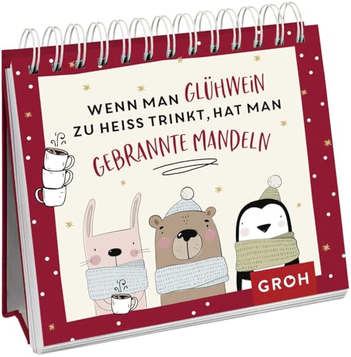 Wenn man Glühwein zu heiß trinkt, hat man gebrannte Mandeln: Lustiger Mini-Adventsaufsteller mit Sprüchen | Ideal als kleines Geschenk für Kollegen, Familie oder Freunde Wenn man Glühwein zu heiß trinkt, hat man gebrannte Mandeln: Lustiger Mini-Adventsaufsteller mit Sprüchen | Ideal als kleines Geschenk für Kollegen, Familie oder Freunde
