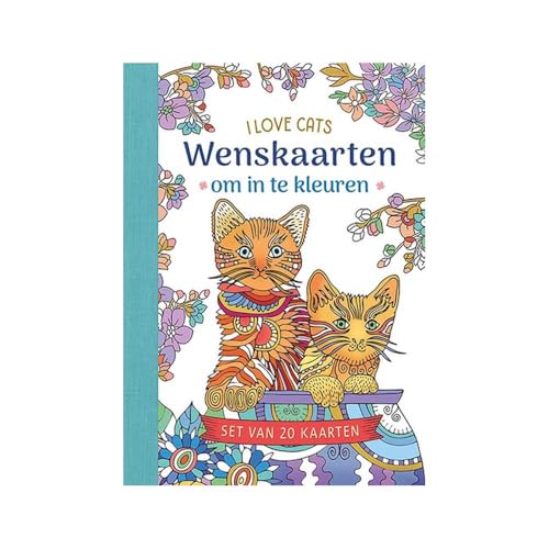 Wenskaarten om in te kleuren - I love cats von Zuidnederlandse Uitgeverij (ZNU)