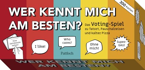 Wer kennt mich am besten?: Das Voting-Spiel zu Tatort, Pauschalreisen und kalter Pizza | Lustiges Partyspiel mit Freunden und Familie | Für 2-10 Personen | ab 16 Jahren Wer kennt mich am besten?: Das Voting-Spiel zu Tatort, Pauschalreisen und kalter Pizza | Lustiges Partyspiel mit Freunden und Familie | Für 2-10 Personen | ab 16 Jahren
