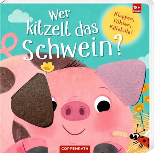 Wer kitzelt das Schwein?: Klappen, Fühlen, Killekille!: erster Ratespaß mit Klappen, Gucklöchern und Fühlelementen, ab 18 Monate (Fühlen und die Welt begreifen)