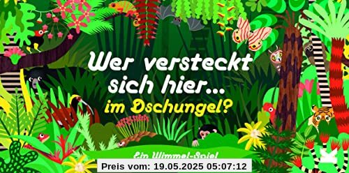 Wer versteckt sich hier im Dschungel? Ein Wimmel-Spiel