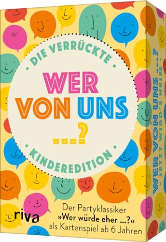 Wer von uns ...? – Die verrückte Kinderedition: Der Partyklassiker »Wer würde eher ...?« als Kartenspiel ab 6 Jahren | Das Original. Tolles Geschenk zum Kindergeburtstag und Weihnachten Wer von uns ...? – Die verrückte Kinderedition: Der Partyklassiker »Wer würde eher ...?« als Kartenspiel ab 6 Jahren | Das Original. Tolles Geschenk zum Kindergeburtstag und Weihnachten von RIVA
