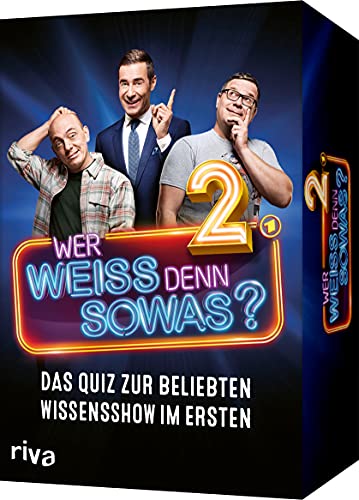 Wer weiß denn sowas? 2 – Das Quiz zur beliebten Wissensshow im Ersten: Trainiere dein Allgemeinwissen mit neuen Fragen aus der Show. Das perfekte Geschenk für alle Quiz-Fans (WWDS Quiz, Band 2) Wer weiß denn sowas? 2 – Das Quiz zur beliebten Wissensshow im Ersten: Trainiere dein Allgemeinwissen mit neuen Fragen aus der Show. Das perfekte Geschenk für alle Quiz-Fans (WWDS Quiz, Band 2) von RIVA
