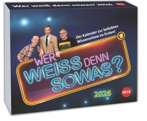 Wer weiß denn sowas? Tagesabreißkalender 2026: Kultiger Wissens-Kalender 2026 mit Kai Pflaume. Tischkalender, Abreißkalender für jeden Tag. Auch zum Aufhängen. (Tagesabreißkalender Heye) von Heye