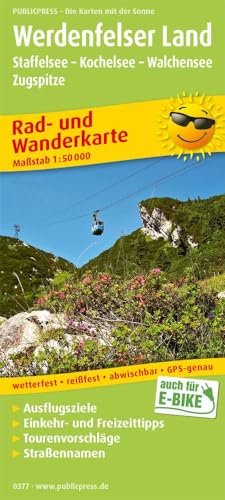 Werdenfelser Land, Staffelsee - Kochelsee - Walchensee - Zugspitze: Rad- und Wanderkarte mit Ausflugszielen, Einkehr- & Freizeittipps, Straßennnamen, ... 1:50000 (Rad- und Wanderkarte: RuWK)