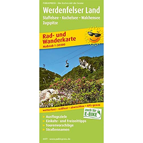 Werdenfelser Land, Staffelsee - Kochelsee - Walchensee - Zugspitze: Rad- und Wanderkarte mit Ausflugszielen, Einkehr- & Freizeittipps, Straßennnamen, ... 1:50000 (Rad- und Wanderkarte: RuWK)