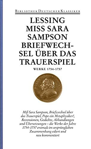 Werke und Briefe. 12 in 14 Bänden: Band 3: Werke 1754-1757 Werke und Briefe. 12 in 14 Bänden: Band 3: Werke 1754-1757