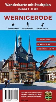 Wernigerode, Wanderkarte und Stadtplan von Schmidt-Buch-Verlag, Wernigerode