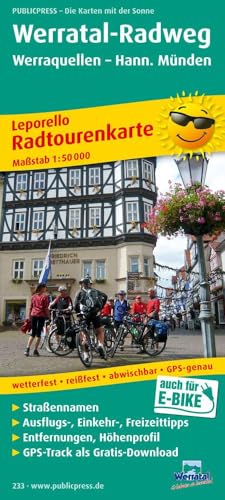 Werratal-Radweg, Werraquellen - Hann. Münden: Leporello Radtourenkarte mit Ausflugszielen, Einkehr- & Freizeittipps, wetterfest, reissfest, ... 1:50000 (Leporello Radtourenkarte: LEP-RK)