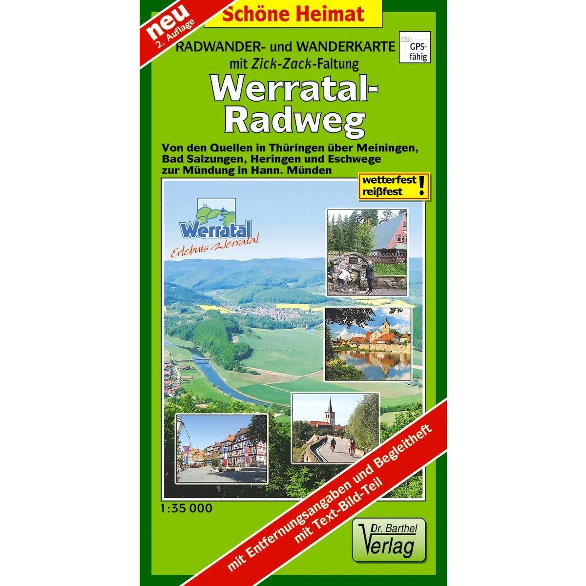 Werratal-Radweg 1:35 000 Radwanderkarte mit Zick-Zack-Faltung Werratal-Radweg 1:35 000 Radwanderkarte mit Zick-Zack-Faltung von Barthel Dr.