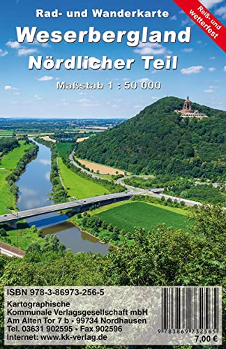 Weserbergland Nördlicher Teil: Rad- und Wanderkarte (Reiß- und Wetterfest) von KKV