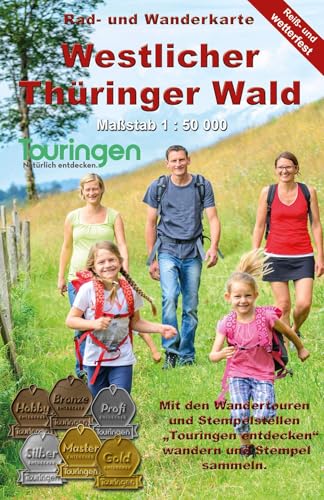 Westlicher Thüringer Wald: Rad- und Wanderkarte mit den Stempelstellen "Touringen Entdecken" Westlicher Thüringer Wald: Rad- und Wanderkarte mit den Stempelstellen "Touringen Entdecken" von KKV