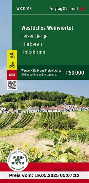 Westliches Weinviertel, Wander-, Rad- und Freizeitkarte 1:50.000, freytag & berndt, WK 0015: Leiser Berge - Stockerau - Hollabrunn, mit Infoguide, GPX ... (freytag & berndt Wander-Rad-Freizeitkarten)
