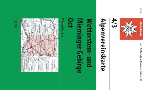 Wetterstein- und Mieminger Gebirge, Ost: Topographische Karte 1:25.000 mit Wegmarkierungen (Alpenvereinskarten) von Deutscher Alpenverein