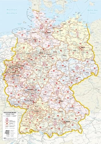 Whiteboard Postleitkarte Deutschland: 1:1.600.000 von Garant, Renningen