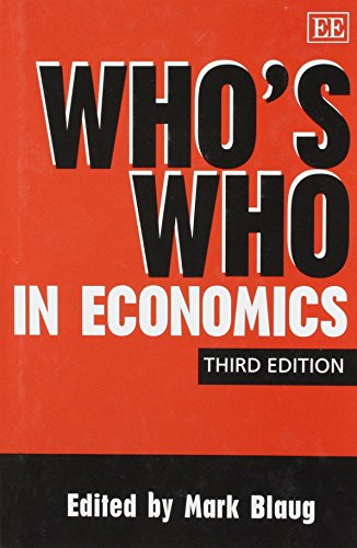 Who’s Who in Economics, Third Edition von Brand: Edward Elgar Pub