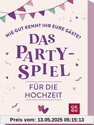 Wie gut kennt ihr eure Gäste? Das Partyspiel für die Hochzeit: Fragespiel für Gäste und Brautpaar für Spaß und Unterhaltung bei jeder Hochzeitsfeier - 50 Karten zum Verteilen Wie gut kennt ihr eure Gäste? Das Partyspiel für die Hochzeit: Fragespiel für Gäste und Brautpaar für Spaß und Unterhaltung bei jeder Hochzeitsfeier - 50 Karten zum Verteilen