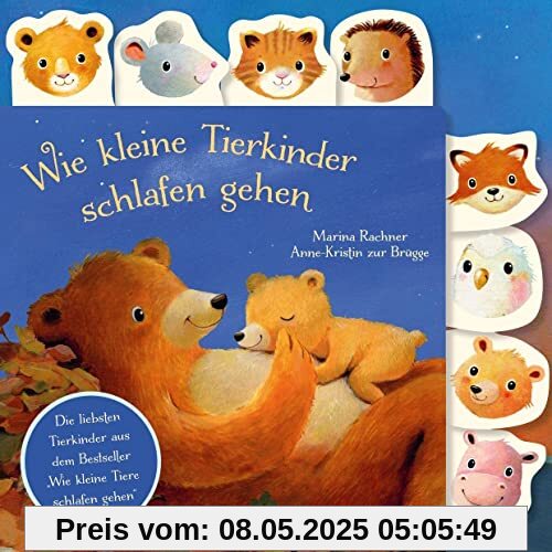 Wie kleine Tierkinder schlafen gehen: Das Gute-Nacht-Registerbuch