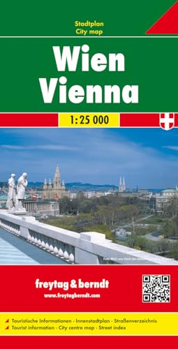 Wien, Stadtplan 1:25.000: Touristische Informationen, Straßenverzeichnis, Innenstadtplan. Neu: Nachtbuslinien (freytag & berndt Stadtpläne)
