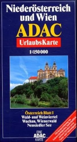 Wien, Weinviertel, Wachau, Wienerwald, Neusiedler See, GPS-genau: 1:100000; Österreich Blatt 1 - Von Melk bis Bratislava, von der tschechischen Grenze zum Schneeberg; GPS-geeignet (ADAC Urlaubskarte) von ADAC Verlag