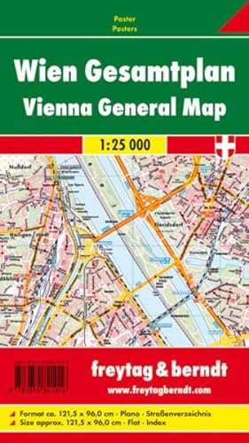 Wien Gesamtplan, 1:25.000, Poster (freytag & berndt Poster + Markiertafeln) von Freytag-Berndt und ARTARIA