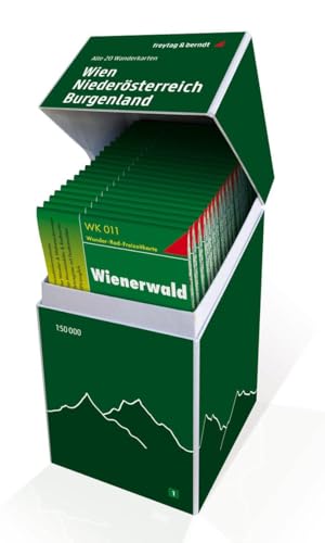 Wien - Niederösterreich - Burgenland, Wanderkarten Set 1:50.000: Alle 20 Wanderkarten für die Region in einer praktischen Box! (freytag & berndt Wander-Rad-Freizeitkarten) von Freytag + Berndt