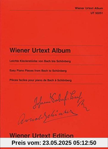 Wiener Urtext Album: Leichte Klavierstücke von Bach bis Schönberg. Klavier. (Wiener Urtext Edition)