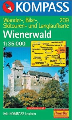 Wienerwald: Mit Kurzführer, Loipen und Radwegen. 1:35000 (KOMPASS Wanderkarte) von KOMPASS-Karten, Innsbruck