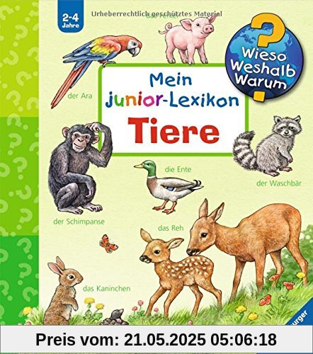 Wieso? Weshalb? Warum? Sonderband: Mein junior-Lexikon Tiere