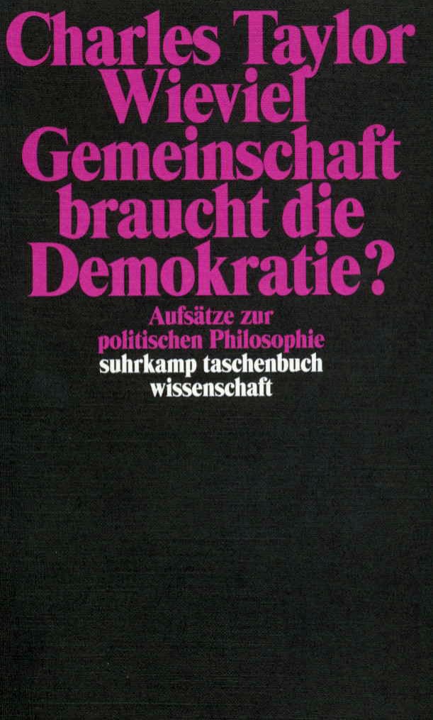 Wieviel Gemeinschaft braucht die Demokratie? von Suhrkamp Verlag