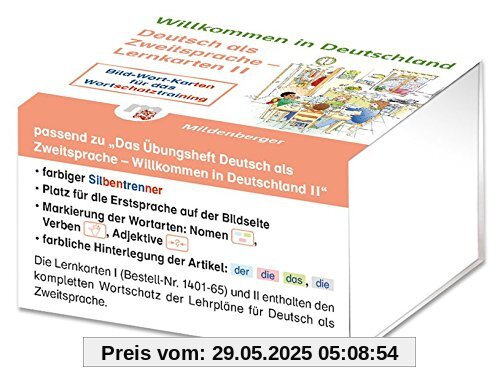 Willkommen in Deutschland - Deutsch als Zweitsprache - Lernkarten II: Bild-Wort-Karten für das Wortschatztraining