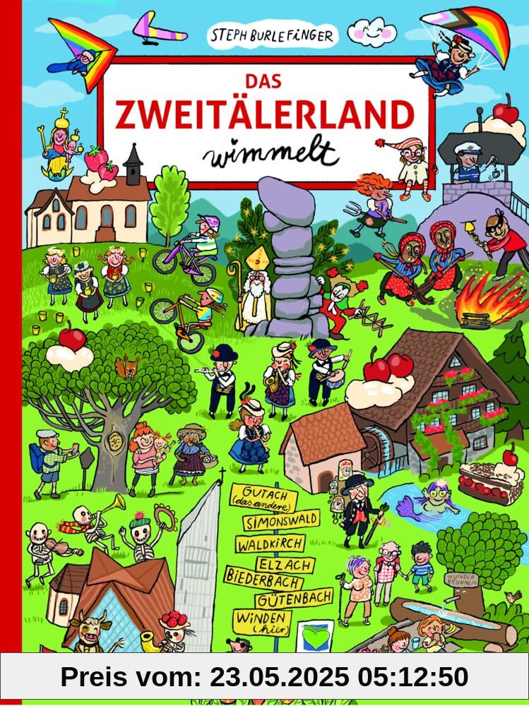 Wimmelbuch – Das Zweitälerland wimmelt: Suchen und Entdecken. Ein Bilderbuch für Kinder ab 2 Jahre. (Silberburg Wimmelbuch)
