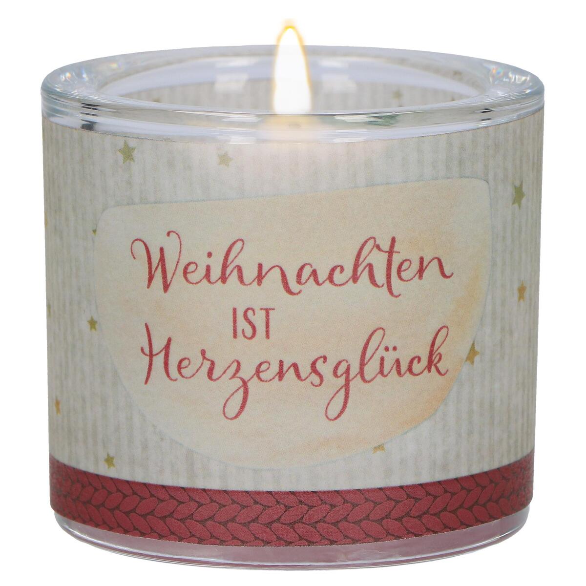 Glaswindlicht - Weihnachten ist Herzensglück (1 Stück) von Butzon und Bercker