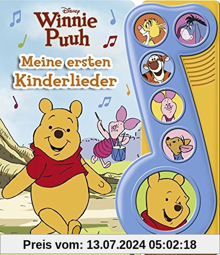 Winnie Puuh - Meine ersten Kinderlieder - Liederbuch mit Sound - Disney-Pappbilderbuch mit 6 Melodien