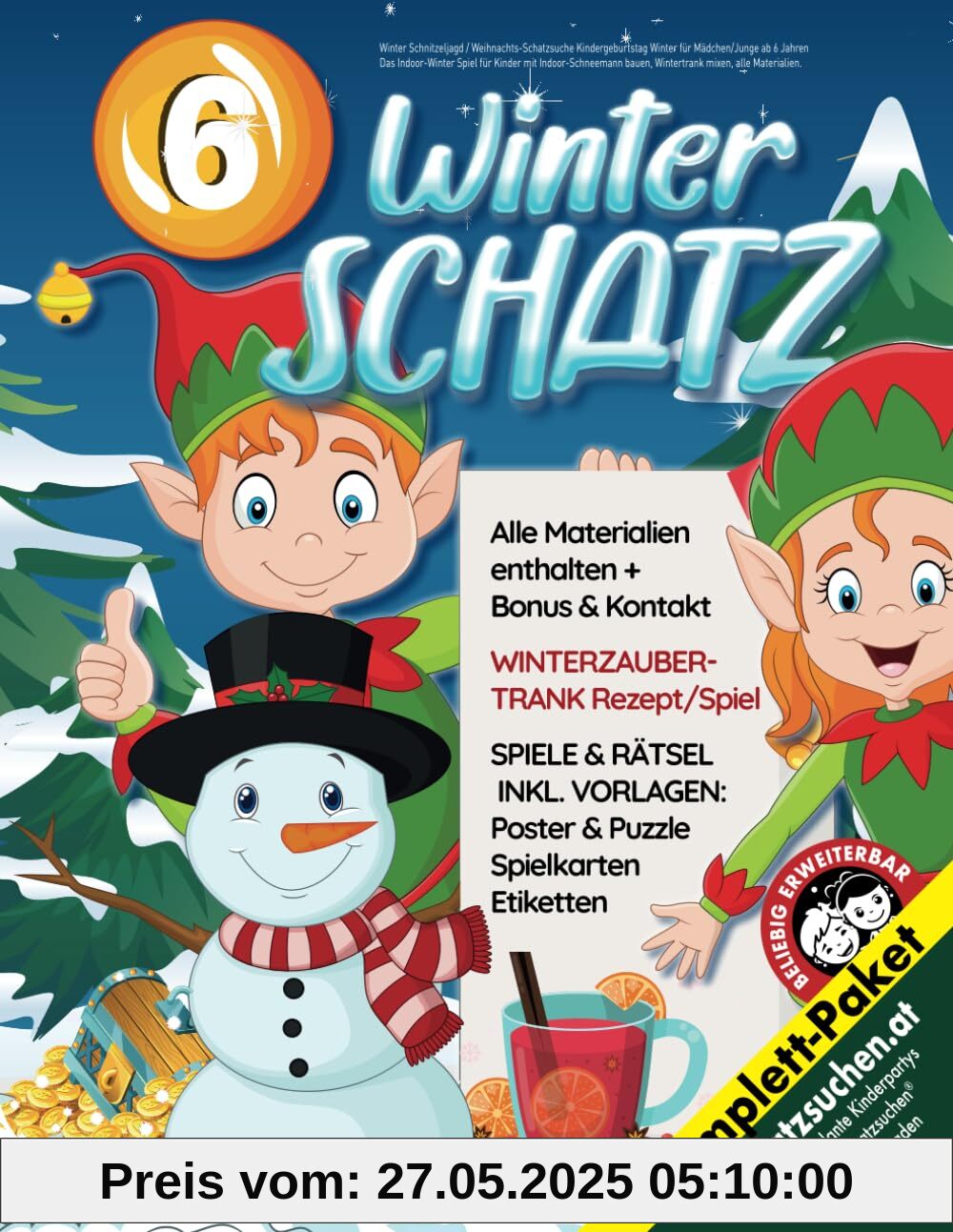 Winter Schnitzeljagd / Weihnachts-Schatzsuche Kindergeburtstag Winter für Mädchen/Junge ab 6 Jahren: Das Indoor-Winter Spiel für Kinder mit ... mixen, alle Materialien. (Bravo Schatzsuche)