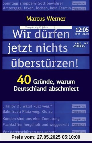 Wir dürfen jetzt nichts überstürzen!: 40 Gründe, warum Deutschland abschmiert