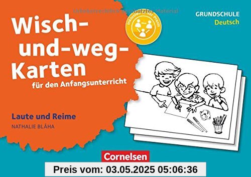 Wisch-und-weg-Karten für den Anfangsunterricht - Deutsch / Laute und Reime: Mit der Kritzelbande einfach üben. 32 Bildkarten mit Begleitheft Wisch-und-weg-Karten für den Anfangsunterricht - Deutsch / Laute und Reime: Mit der Kritzelbande einfach üben. 32 Bildkarten mit Begleitheft