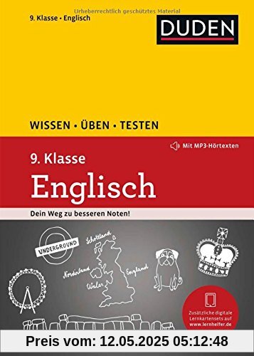 Wissen - Üben - Testen: Englisch 9. Klasse: Mit MP3-Download zum besseren Hörverständnis. Ideal zur Vorbereitung auf Klassenarbeiten. Für Gymnasium und Gesamtschule Wissen - Üben - Testen: Englisch 9. Klasse: Mit MP3-Download zum besseren Hörverständnis. Ideal zur Vorbereitung auf Klassenarbeiten. Für Gymnasium und Gesamtschule
