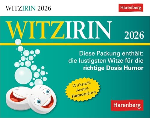 Witzirin Tagesabreißkalender 2026 - Diese Packung enthält: die lustigsten Witze für die tägliche Dosis Humor: Lachen ist die beste Medizin: Tägliche ... x 11 cm mit Humor (Tischkalender Harenberg) von Harenberg